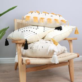 Jacquard throw without core pillow cushion