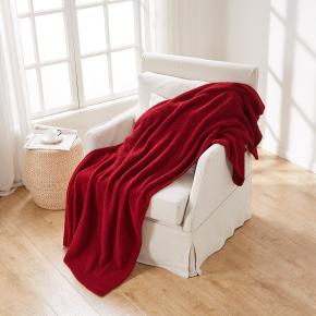  Burgundy Lightweight Fluffy Knit Throw Blanket  Super Soft Warm Bed Throws Bedding
