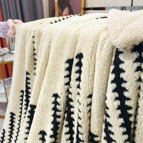 New Design Taffeta Sherpa Double Layer Throw Blanket for Sofa Bed Living Room Bedroom