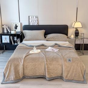 Custom Solid Chunky Coral Fleece Blankets Throw Warm Cozy Thicken Flannel Fleece Double Bed Cover Quilts for Winter King Size