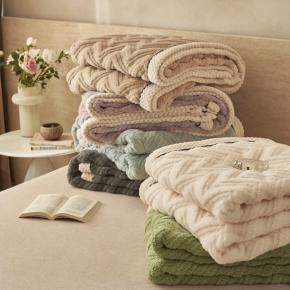 Taffeta 3PLY Jacquard Blankets Throw Cozy Thicken Warm Sherpa Blanket for Winter Double Bed King Queen Size