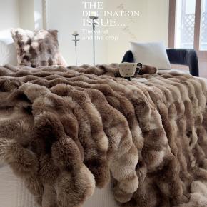 High Quality Tie-dye Buddle Blankets Double Bubble Fur for Weighted Skin-Friendly Softness Technique Safety Environmentally Friendly