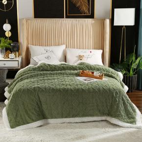 Hot Sale Luxury 100% Polyester Sherpa Fleece Bed Blanket Soft Warm Throw for Twin/Queen/King Sizes Customizable Sizes Colors for