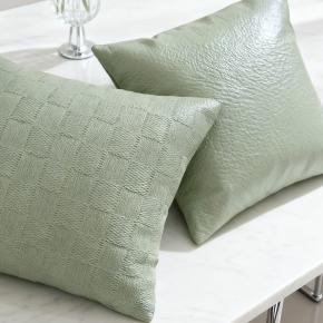 Plaid Texture Jacquard Pillowcases for Couch Manufacture Chenille Bedroom Decor Green Color Cushion Covers for Living Room