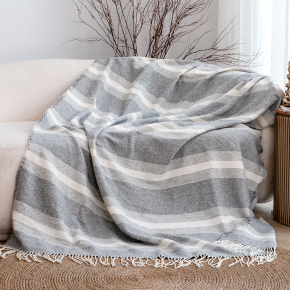 Handwoven Cotton Throw Blanket Soft Breathable Bed & Sofa Cover