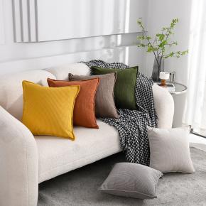 Corduroy Throw Pillows and Backrest Cushions for Bedrooms and Offices Solid Flannelette Striped Pillowcases