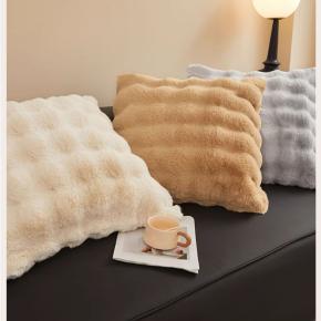 Faux Rabbit Fur Bubble Velvet Pillow Covers Decorative Solid Color Winter Pillow Covers Room Sofa Luxury Pillow Cover