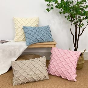 Modern Striped Square Boho Couch Cushion Pillowcase Soft Plush Decorative Farmhouse Throw Pillow Covers Knitted Technique