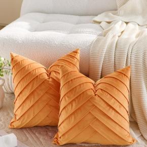 New High Quality Solid Color Dutch Velvet V Crimping Throw Pillow Cover 45*45cm Car Sofa Cushion Throw Pillow Covers