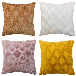 Hot Sale Pillow 45*45cm Soft Embossed Pillow Living Room Sofa Use Decorative Cushion Sets Home Hotels Hospitals
