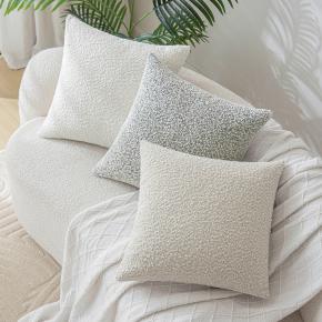 Textured Boucle Cozy Soft Washable Decorative Throw Pillow Covers for Chair Sofa Bedroom Living Room Home Decor