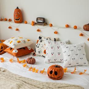 Halloween Ghost Pillow Cover Ins Plush Cushion Covers Fun Holiday Home Decoration Living Room Sofa Decor Pillow Cases